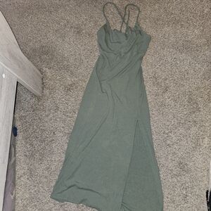 HALARA Olive Green Maxi Dress